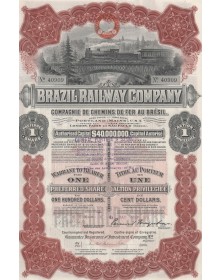 Brazil Railway Company - Compagnie de Chemins de Fer au Brésil (1912) Capital 40M$