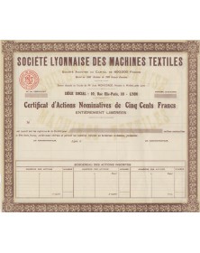 Sté Lyonnaise des Machines Textiles