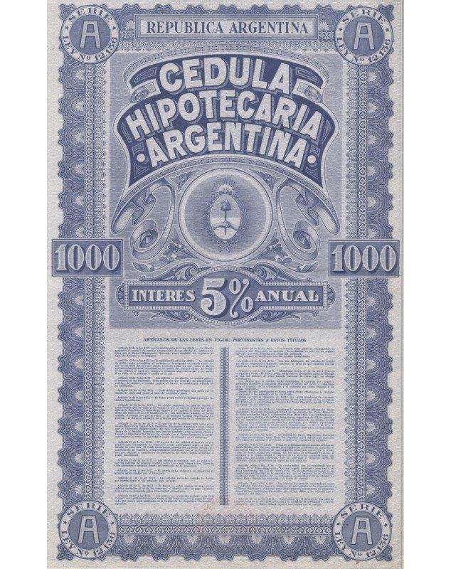 Cedula Hipotecaria Argentina