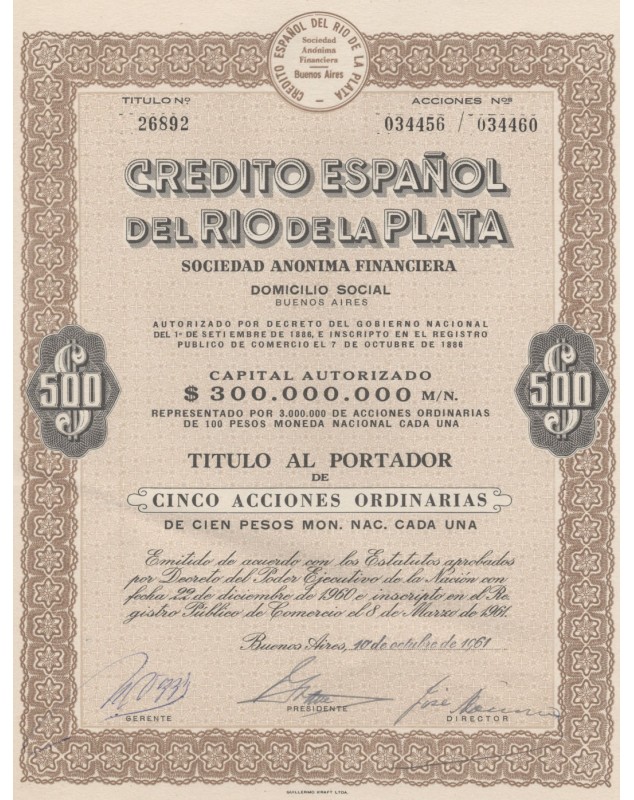 Credito EspaÃ±ol des Rio de La Plata