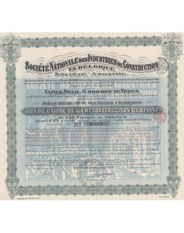 Sté Nationale des Industries de Construction en Belgique