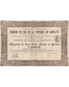 Cie Française des Chemins de Fer de la Province de Santa-Fé