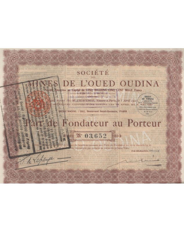 Société des Mines de l'Oued Oudina