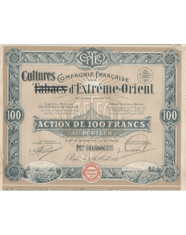 Cie Française des (Tabacs) Cultures d'Extrême-Orient