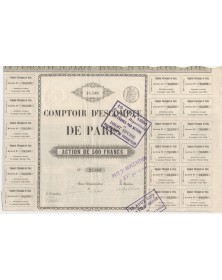Comptoir d'Escompte de Paris. 1887