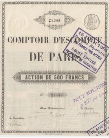 Comptoir d'Escompte de Paris. 1887