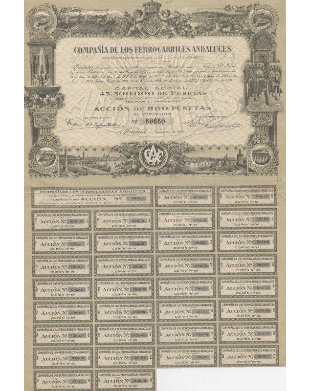 Cia de los Ferrocarriles Andaluces Cadiz, Seville, Malaga, Granada, Mezquita de Cordoba, Patio de Leones