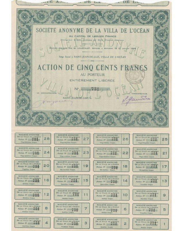 S.A. de la Villa de l'Océan (Saint-Jean-de-Luz)