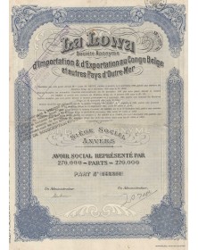 La Lowa - S.A. d'Importation & d'Exportation au Congo Belge et autres pays d'Outre-Mer