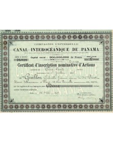 Cie Universelle du Canal Interocéanique du Canal de PANAMA