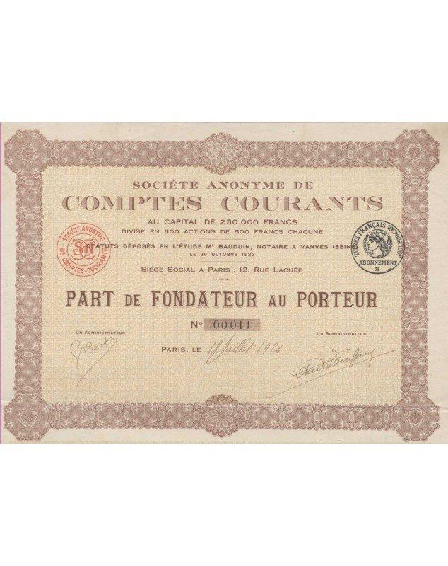 S.A. des Comptes Courants