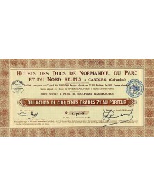 Hotels des Ducs de Normandie, du Parc et du Nord Réunis Ã  Cabourg (Calvados)