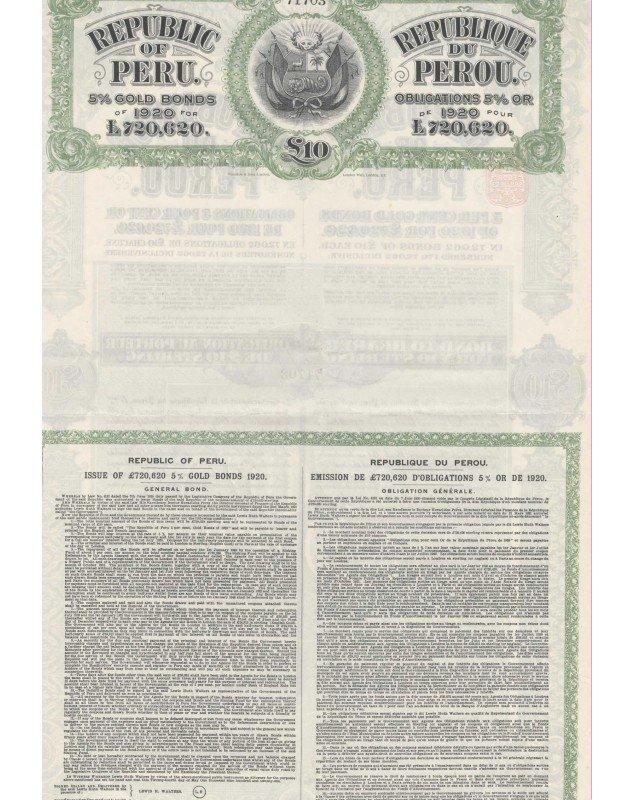 République du Pérou (dos du titre)