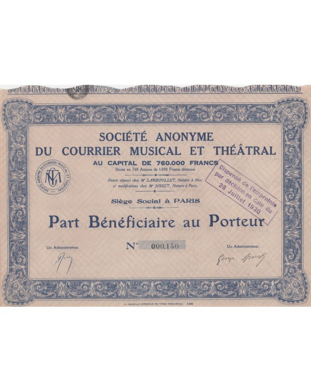 S.A. du Courrier Musical et Théâtral