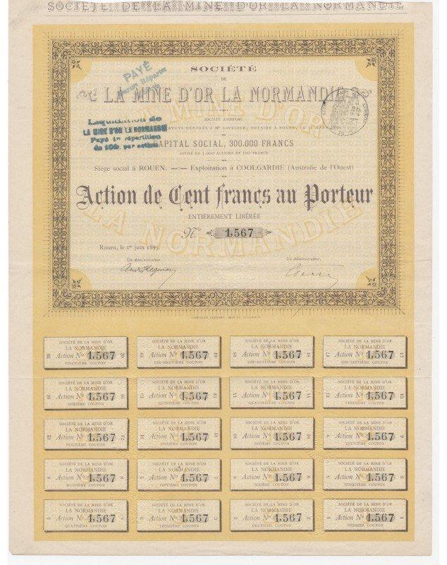 Sté de la Mine d'Or La Normandie (Australie)