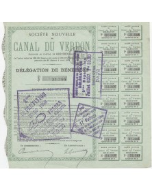 Sté Nouvelle du Canal du Verdon. 1897