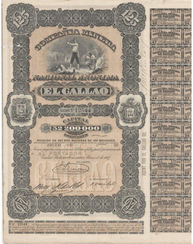 Compañia Minera Nacional Anonima El Callao. 1887