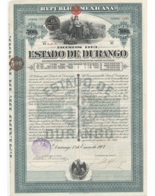 Republica Mexicana. Bonos del Estados de Durango
