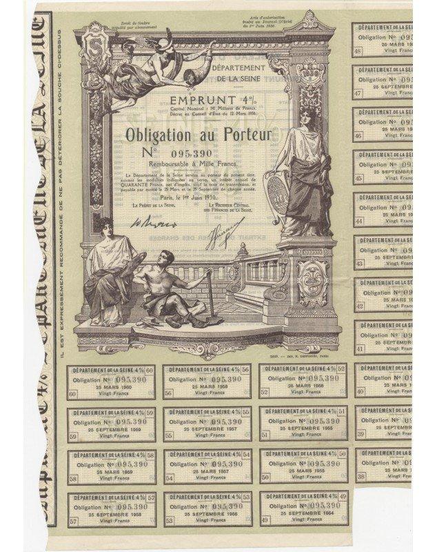 Département de la Seine - Emprunt 4% 1930