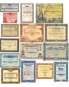 Lot of 15 share certificates about Agriculture
