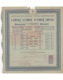 Dette Convertie Unifiée de l'Empire Ottoman. 1921