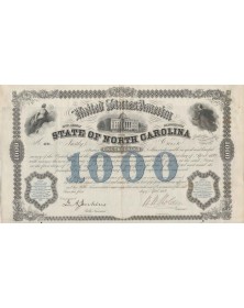 State of North Carolina - 1000$ 6% Bond 1969 (Western North Carolina Rail Road Company)