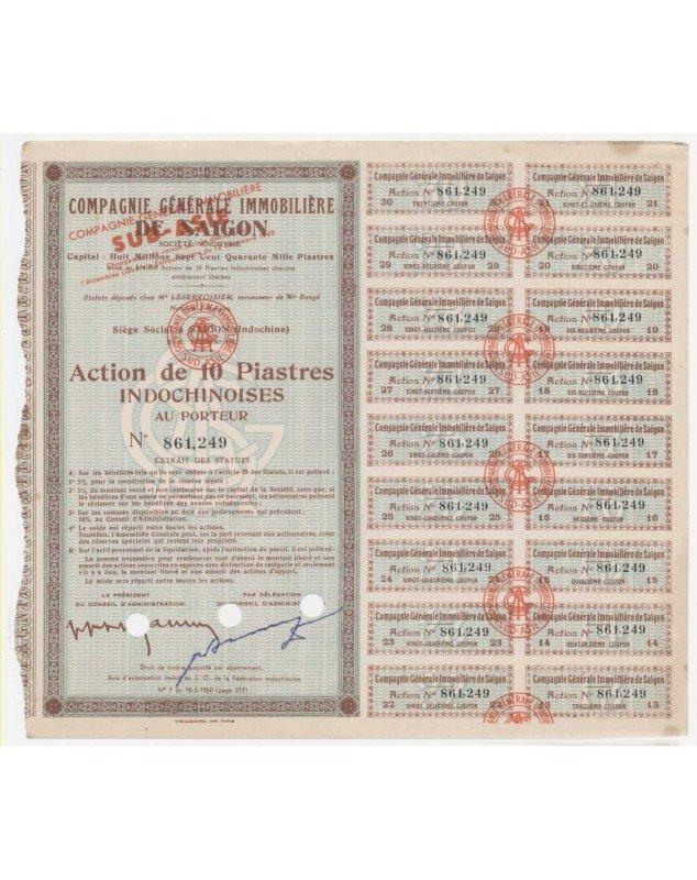 Cie Générale Immobilière de Saïgon - Cie Générale Immobilière Sud-Asie