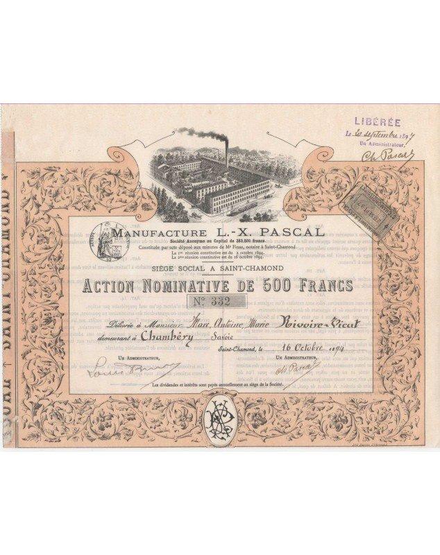 Manufacture L.- X. PASCAL, Saint-Chamond 1894.