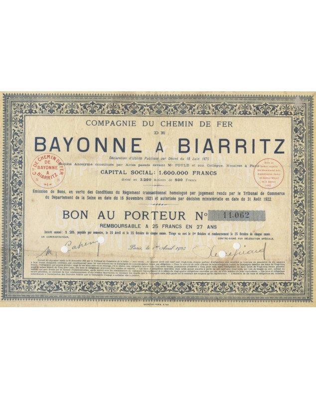 Cie du Chemin de Fer de Bayonne à Biarritz