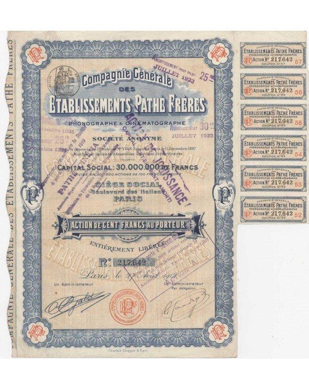 Cie Générale des Ets Phonographiques Pathé Frères