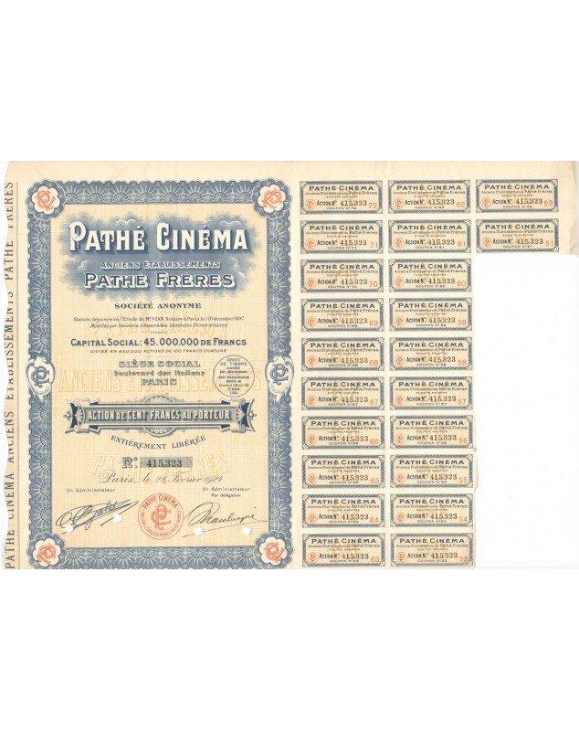 Pathé Cinéma, Anciens Ets Pathé Frères. 1924