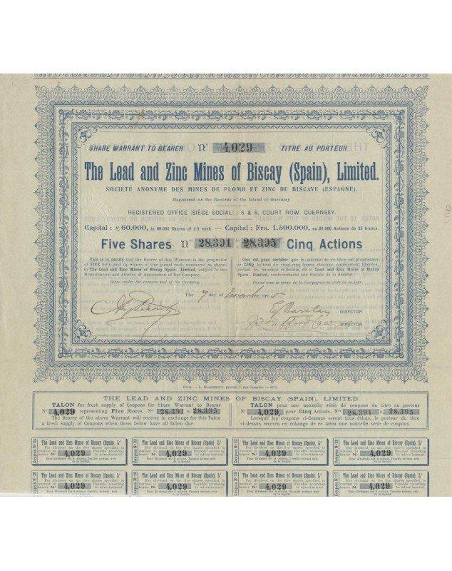 The Lead and Zinc Mines of Biscay Ltd. (Spain)