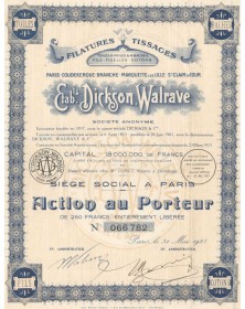 Ets Dickson Walrave Filatures-Tissages