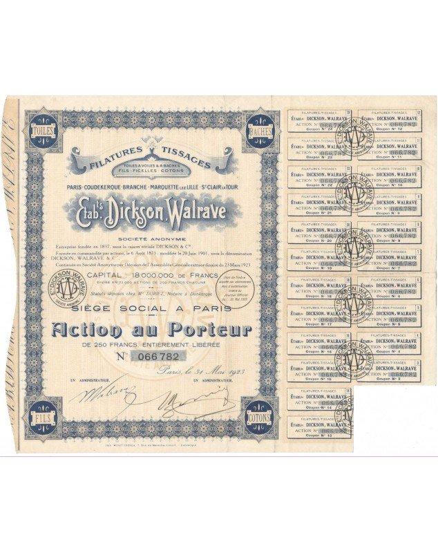Ets Dickson Walrave Filatures-Tissages