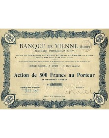 Banque de Vienne. Georges Chulliat & Cie