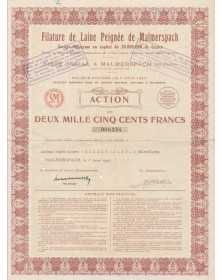 Filature de Laine Peignée de Malmerspach (delivered to the Peugeot family)