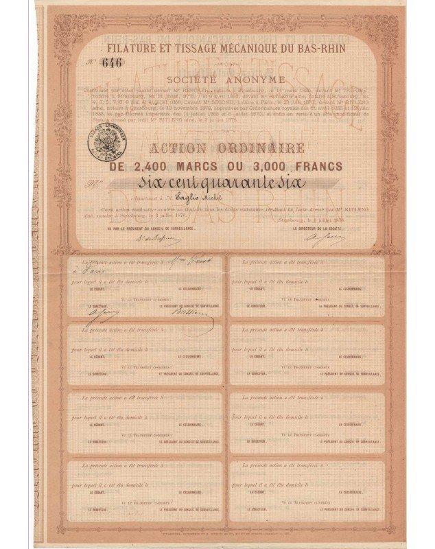 Filatures et Tissages Mécanique du Bas-Rhin