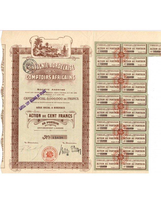 Cie Bordelaise des Comptoirs Africains. 1918