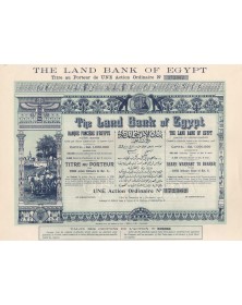 The Land Bank of Egypt. Banque Foncière d'Egypte (Capital 1000K€). Non émis