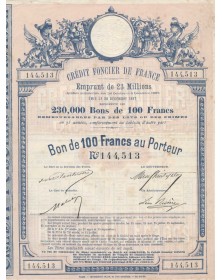 Crédit Foncier de France - 23 Million Loan 1887