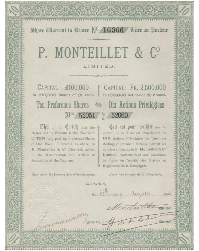 P.Monteillet & Co.,Ltd.