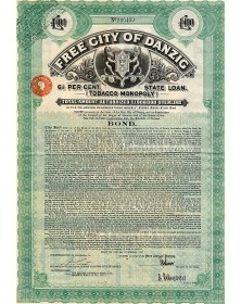 City of Danzig - 6.5% State Loan (Tobacco Monopoly)