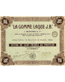 La Gomme Laque J.B, J. Besnard & Cie