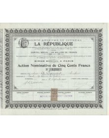S.A. du Journal La République (1901)