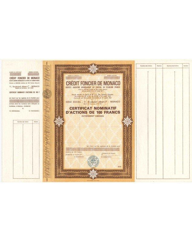 Crédit Foncier de Monaco, S.A. Monégasque