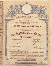 Crédit Foncier de France -  15 Million Loan 1888