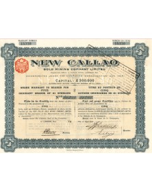 New Callao Gold Mining Company Ltd. (5£) 1914