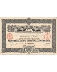 Minas Pedrazzini S.A. - Gold and Silver Mining Company. 1924