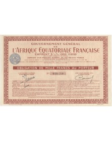 Gouvernement Général de l'Afrique Equatoriale Française - Emprunt 4,5% 1932 (1958)