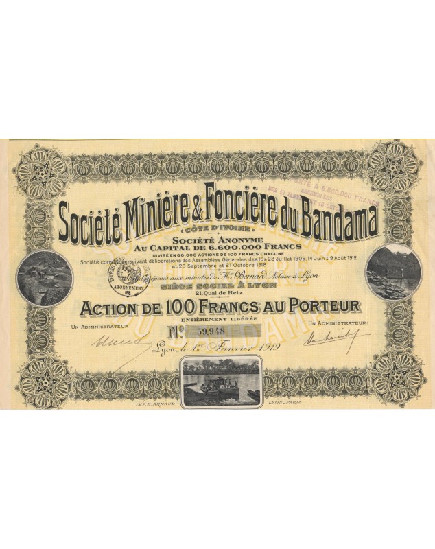 Sté Minière & Foncière du Bandama (1919)